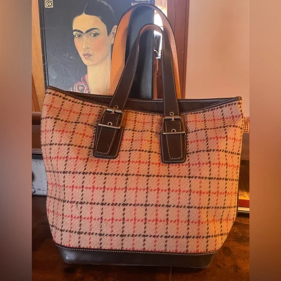 Coach Hampton Wool Tweed and Leather Tote - Picture 10 of 10